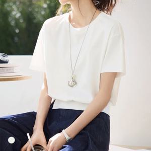 KARRA 헴라인버튼티셔츠_A5M0390