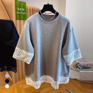 [카라]KARRA 와이드레이스티셔츠_A5M0362