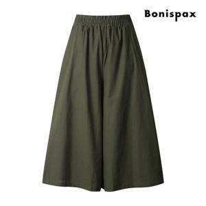[보니스팍스] 밴딩 와이드 린넨 팬츠 (XP5PT001M0)