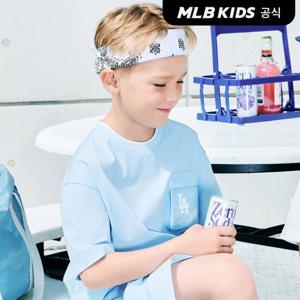 [MLB키즈 공식] 스포티브 베이직 우븐 포켓 티셔츠 세트 LA (L.SKY BLUE) 7AS1B3153-07SBL