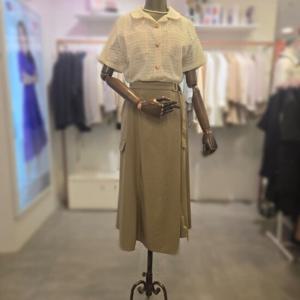 [수스]펀칭 레이스 배색 원피스KSMS252BOP503