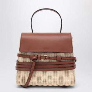 MOSCHINO Tie Mie Bag in raffia and leather MC4257PP0MON2/Q_MOSCH-10A