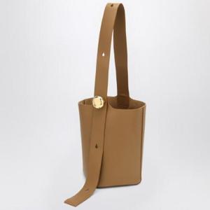 LOEWE 브라운 송아지 가죽 페블 버킷 미디엄 백 AANBBBWX01LE/Q_LOEW-3980