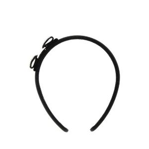 SALVATORE FERRAGAMO 블랙 코튼 혼방 헤어밴드 347581713034 NERCRYPLD