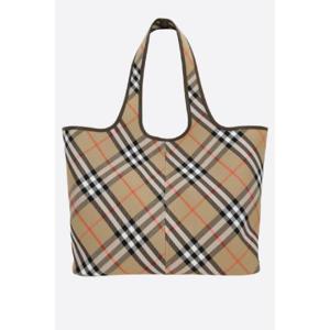 BURBERRY 트윌 소재의 미디엄 토트백 체크 8093976B9368