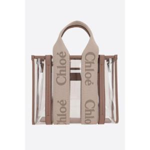 CHLOE Woody small tote bag in rubber and leather CH25US397P7026Y