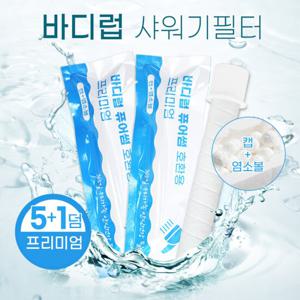 바디럽 퓨어썸 샤워기 염소+녹물제거 호환필터 5+1덤