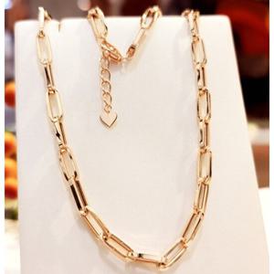 (사은품증정) 미니골드 18K 42cm+3cm여유줄 심플 클립 체인 목걸이 MZL00260
