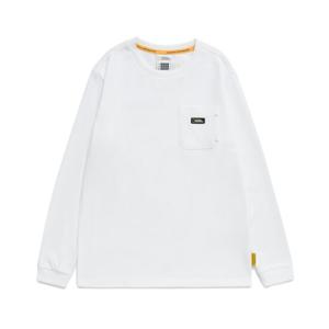 내셔널지오그래픽 키즈 K241UTS920 스몰로고 긴팔티 WHITE