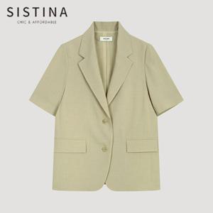 [SISTINA] 인기 오버 포멀 반팔 자켓_AWWJKO21030_BE