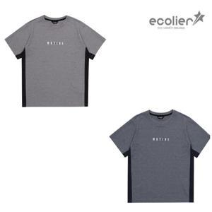 [에꼴리에]슬림 배색 카치온 액티브티셔츠 23B0403