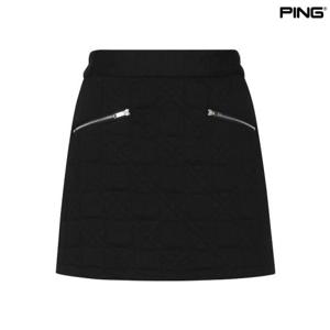 [핑골프]여성 자가드 지퍼 포켓 큐롯 스커트 (121D1PC181_BK)