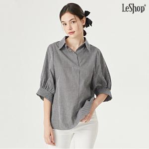 [르샵]체크 루즈핏 반팔 블라우스 (DO2BA035A)