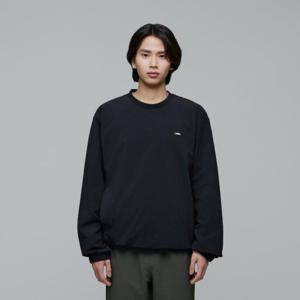 N243USW930 아르켈론 우븐 맨투맨 BLACK