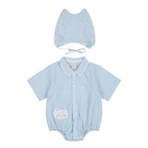 [에뜨와] (출산백일선물) 리온체크바디수트SET 07S327901