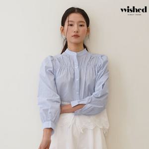 [위시드]펀칭 프릴 긴팔 블라우스 (WICABL010)