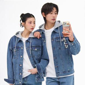 [체이스컬트]공용 데님 후드 탈부착 자켓 EARU1211B0N