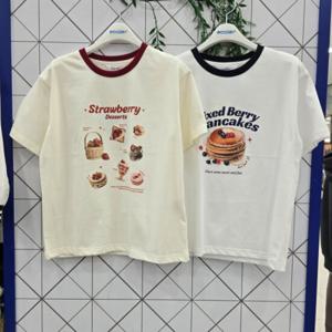 [에꼴리에]에꼴리에 주니어 4.5부 립 배색 디저트 나염 25B1462