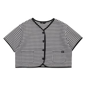 [소이]23M1551-25 블랙 체크 크롭 자켓13_SH