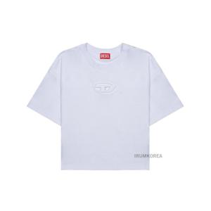 [디젤] SS25 여성 크롭 박시 티셔츠 A15096 0NIAX 100