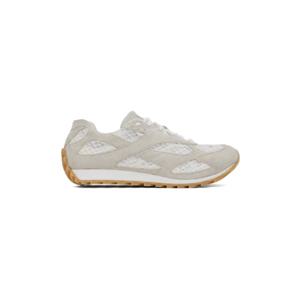 Bottega Veneta 스니커즈 화이트   그레이 오르빗 스니커즈 242798M237000