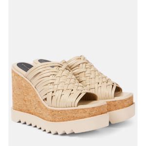 Stella McCartney Sneak Elyse 우븐 웨지 샌들 P01048349