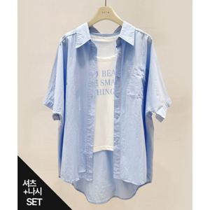 [헤레이스]나시셋트 레이어드 반팔남방_YMSH25SS693