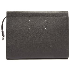 25 SS 메종 마르지엘라 4바 스티치 그레인 레더 클러치백 블랙 S35UI0534 P0399 T8013