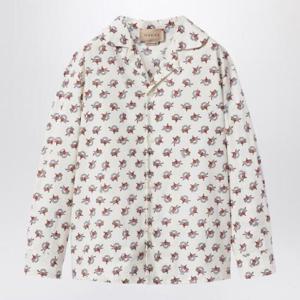 GUCCI 승마 프린트가 있는 흰색 코튼 셔츠 791267XWA1W/XH_GUC-9280