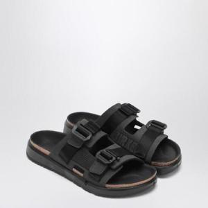 BIRKENSTOCK Shinjuku black leather and textile slipper 1029640USUE/Q_BIRKE-BLK