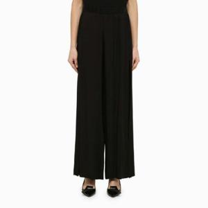 FEDERICA TOSI 블랙 비스코스 팔라조 팬츠 FTE24PA1190VI0142/XG_FTOSI-0002
