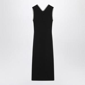 PRADA 레이스 디테일이 들어간 블랙 미디 드레스 P3O44OOO1557/Q_PRADA-F0002