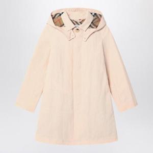 BURBERRY 코튼과 나일론 소재의 라이트 핑크 카 코트 8100458157521/Q_BURBE-B9149
