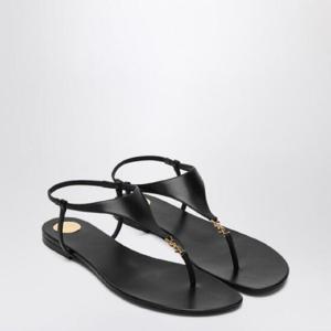 SAINT LAURENT Cassandra black flip-flops 818293AADF1/Q_YSL-1000