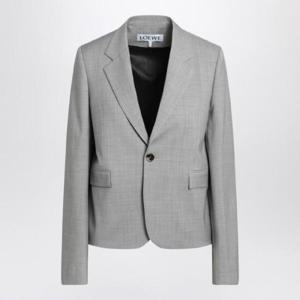 LOEWE Light gray single-breasted jacket in wool S540Y03XAZWO/Q_LOEW-1130