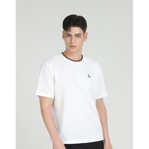 헤지스 골프 25SS ONLINE EXCLUSIVE 화이트 남성 그래픽 반팔 라운드 티셔츠 HUTS5B994OW