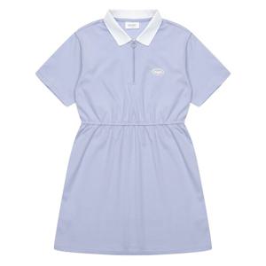 에꼴리에 여아 카라 배색 반집업 반팔 원피스 21B1859_PU