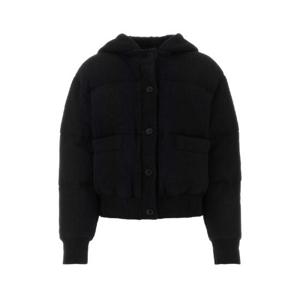PRADA 블랙 스트레치 울 혼방 패딩 재킷 292140S23210PH F0002