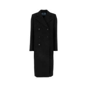 PRADA Black wool coat P601SSOOO15UW F0002