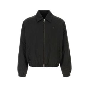 AMI Black stretch nylon jacket HJK041PA0009 001