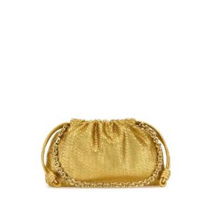 LOEWE Gold nappa leather Flamenco Purse clutch A411FCRX12 GOLD