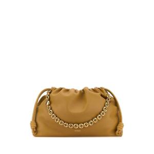 LOEWE Mustard nappa leather large Flamenco clutch A411FPDX01 SAHARA
