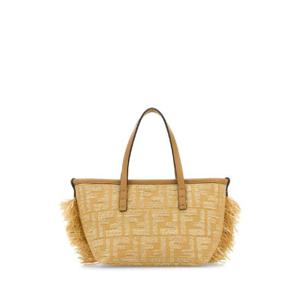 FENDI 자수 라피아 미니 롤 핸드백 8BS096AV23 F17A1