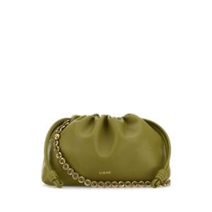 LOEWE Light green nappa leather medium Flamenco clutch A411FCRX02 LIGHTMOSS