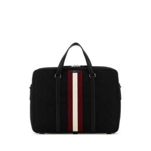 BALLY Black fabric briefcase MAB01LNY286 U901P