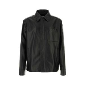 LOEWE 검은색 가죽 재킷 H526Y31L35 BLACK