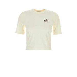 PRADA 크림 코튼 티셔츠 3549BSOOO15S8 F0XPE