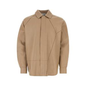 LOEWE 도브 그레이 가죽 셔츠 H526Y31L07 SAND