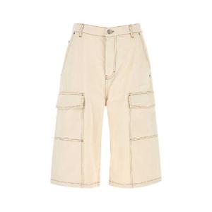AMI Sand denim bermuda shorts HSO406DE0039 136