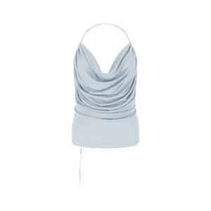 LOEWE 라이트 블루 실크 탑 S540Y07XA9 DUSTYBLUE